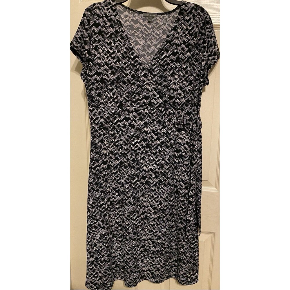 Apt 9 Gray Blk Multicolor Print Stretch Career Fa… - image 1